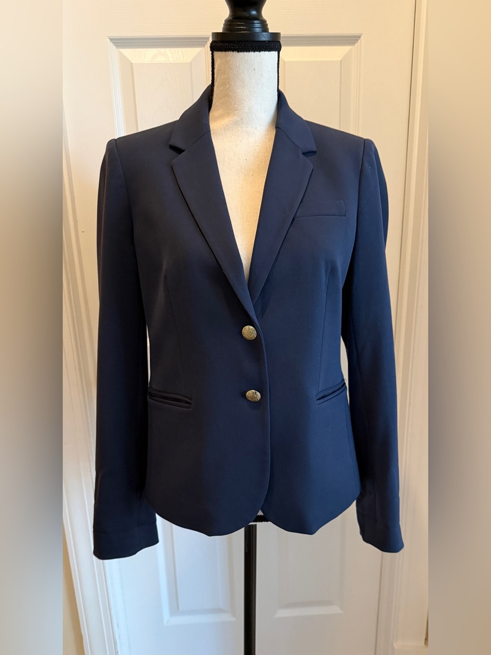 J. Crew Women's Mercantile Blue Schoolboy Blazer Stretch Sport Suit Coat 8